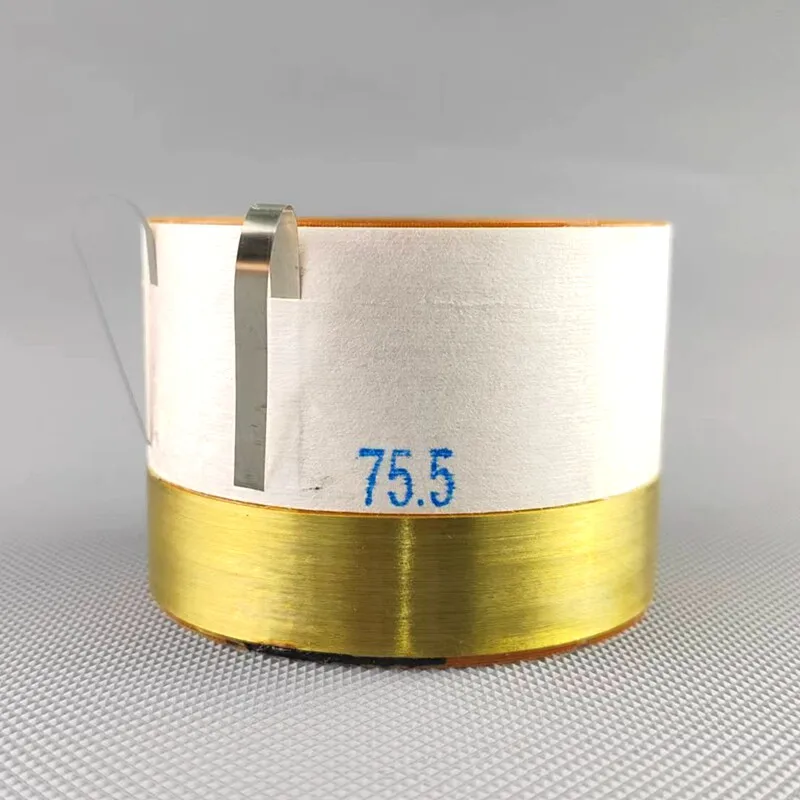 75.5mm glass fiber frame pure aluminum flat wire - 75.5-core bass speaker coil - 55mm high - 16 ohms
75.5mm glass fiber frame pure aluminum flat wire - 75.5-core bass speaker coil - 55mm high - 16 ohms