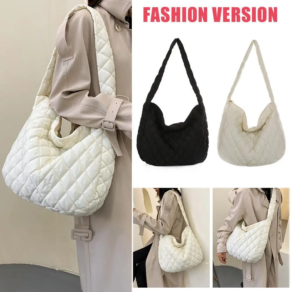 Casual Soft Female Shopper Bag Lady Winter Solid Color Cloud Quilted Shoulder Bag Female Large Crossbody Bags
Casual Soft Female Shopper Bag Lady Winter Solid Color Cloud Quilted Shoulder Bag Female Large Crossbody Bags