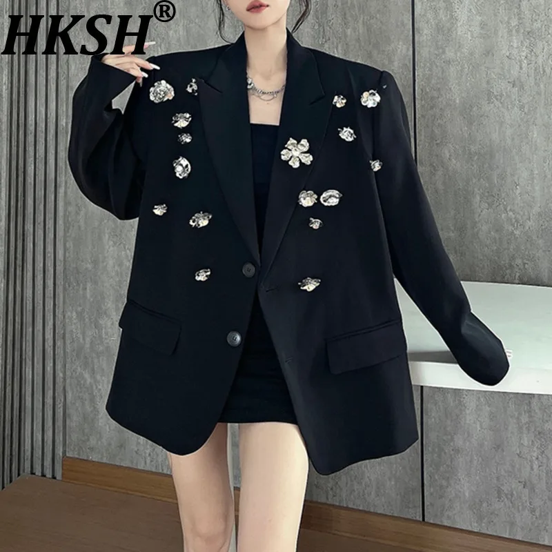 HKSH Spring Autumn New Women Blazer Three-dimensional Flower Single Breasted Padded Shoulder Versatile Chic Elegant Coat HK13822
HKSH Spring Autumn New Women Blazer Three-dimensional Flower Single Breasted Padded Shoulder Versatile Chic Elegant Coat HK13822