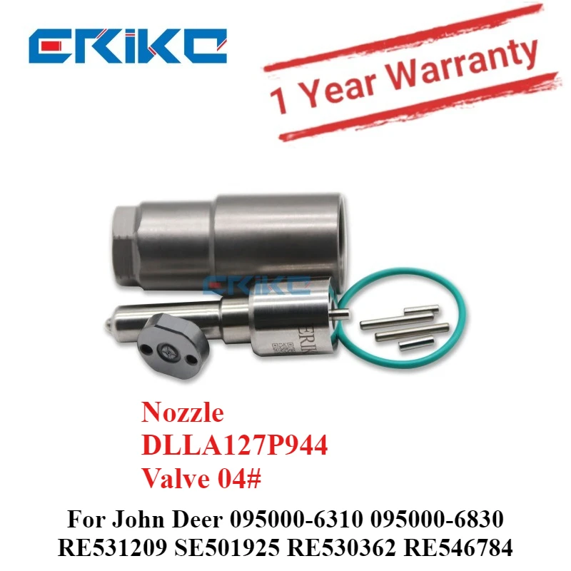 Nozzle DLLA127P944 Valve 04# Injector Repair Kit for John Deer 095000-6310 095000-6830 RE531209 SE501925 RE530362 RE546784 6310
Nozzle DLLA127P944 Valve 04# Injector Repair Kit for John Deer 095000-6310 095000-6830 RE531209 SE501925 RE530362 RE546784 6310