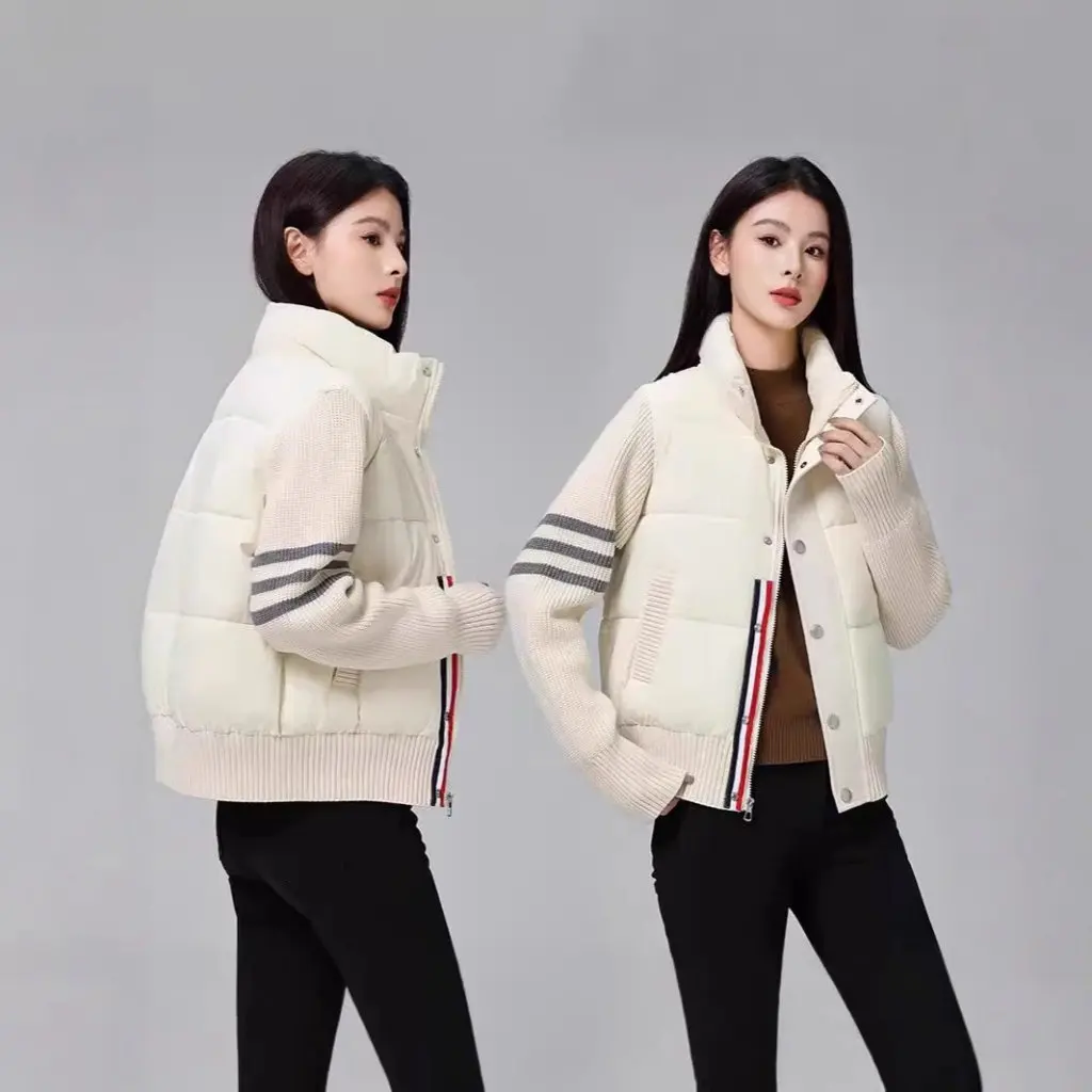 Women's Cotton-Padded Jacket Short Autumn Winter Casual Style Inspired Knitted Collar Stitching Coat
Women's Cotton-Padded Jacket Short Autumn Winter Casual Style Inspired Knitted Collar Stitching Coat