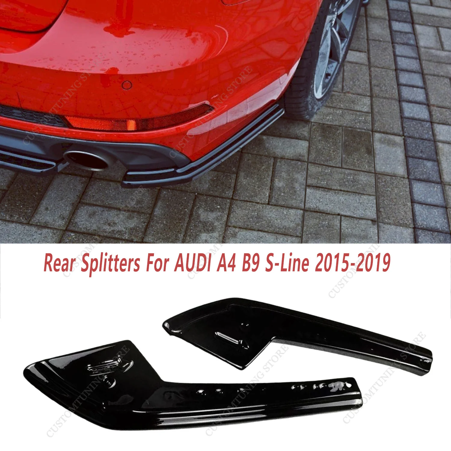 Gloss Black Maxton Style Rear Bumper Side Splitters For Audi A4 B9 S-line Sedan/Avant 2016-2019 Pre-Facelift Tuning
Gloss Black Maxton Style Rear Bumper Side Splitters For Audi A4 B9 S-line Sedan/Avant 2016-2019 Pre-Facelift Tuning