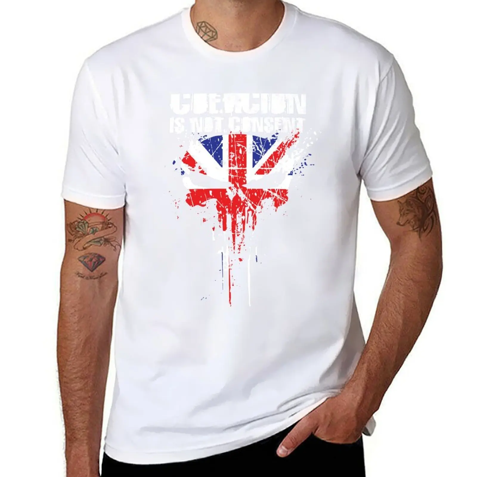 Coercion Is Not Consent | UK Flag on Skull T-Shirt t shirt man luxury man t shirts for men casual T-Shirt
Coercion Is Not Consent | UK Flag on Skull T-Shirt t shirt man luxury man t shirts for men casual T-Shirt