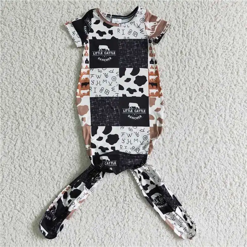Knotted Newborn Gown Baby Girl Boy Western Cow Jumpsuit Little Cattle Clothing Kid One-piece Romper Wholesale Toddler Clothes
Knotted Newborn Gown Baby Girl Boy Western Cow Jumpsuit Little Cattle Clothing Kid One-piece Romper Wholesale Toddler Clothes