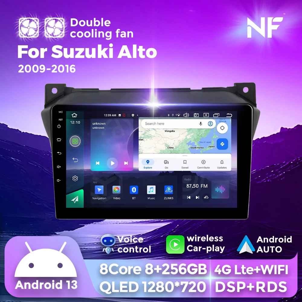 9" Android 13 2K QLED Car Radio 4G LTE DSP BT Carplay+Auto For Suzuki Alto 2009-2016 Multimedia Player GPS Navigation Head Unit
9" Android 13 2K QLED Car Radio 4G LTE DSP BT Carplay+Auto For Suzuki Alto 2009-2016 Multimedia Player GPS Navigation Head Unit