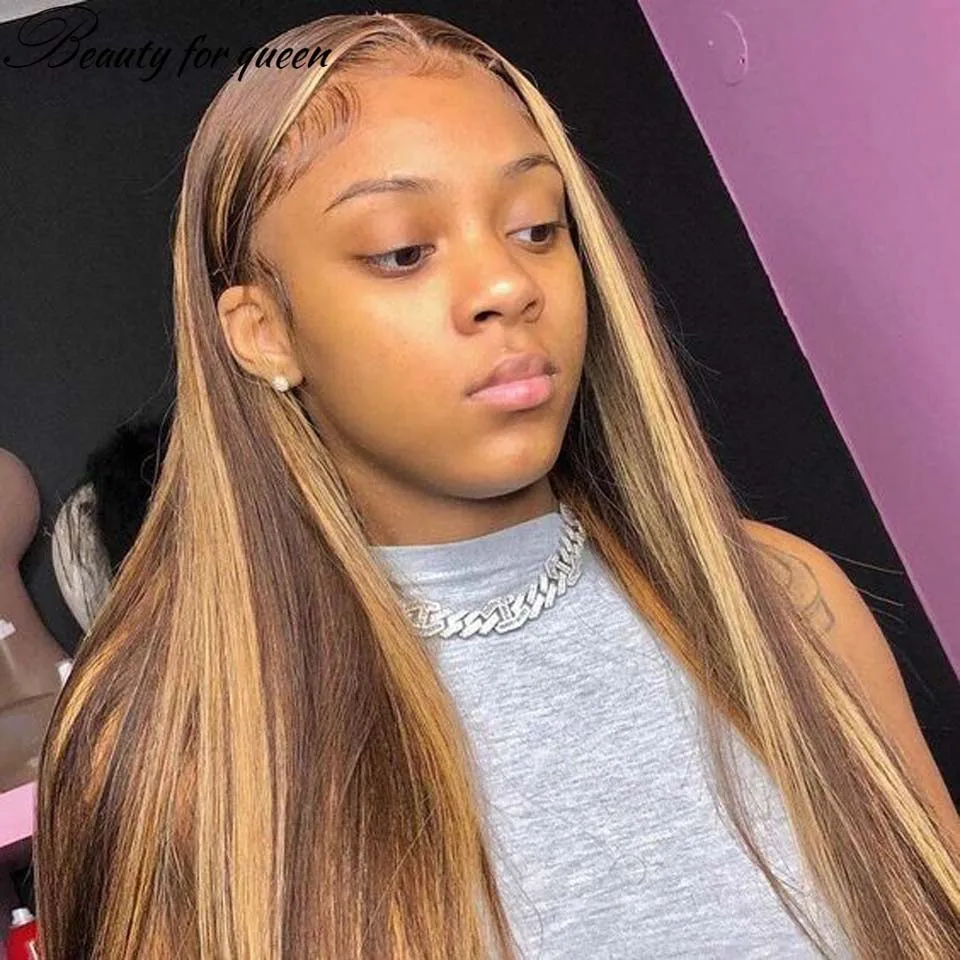 Highlight Brown Long Straight Transparent Lace Frontal Wigs Brazilian Colored Human Hair Wig Wear And Go Pre Plucked For Women
Highlight Brown Long Straight Transparent Lace Frontal Wigs Brazilian Colored Human Hair Wig Wear And Go Pre Plucked For Women