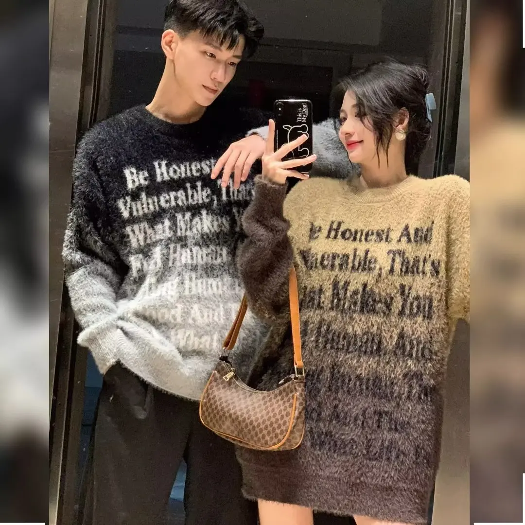 Men's Oversized Knitted Sweater adient Color Fake Mink round Ne Winter Warm Polyester Fiber Long Sve Baseball Collar
Men's Oversized Knitted Sweater adient Color Fake Mink round Ne Winter Warm Polyester Fiber Long Sve Baseball Collar