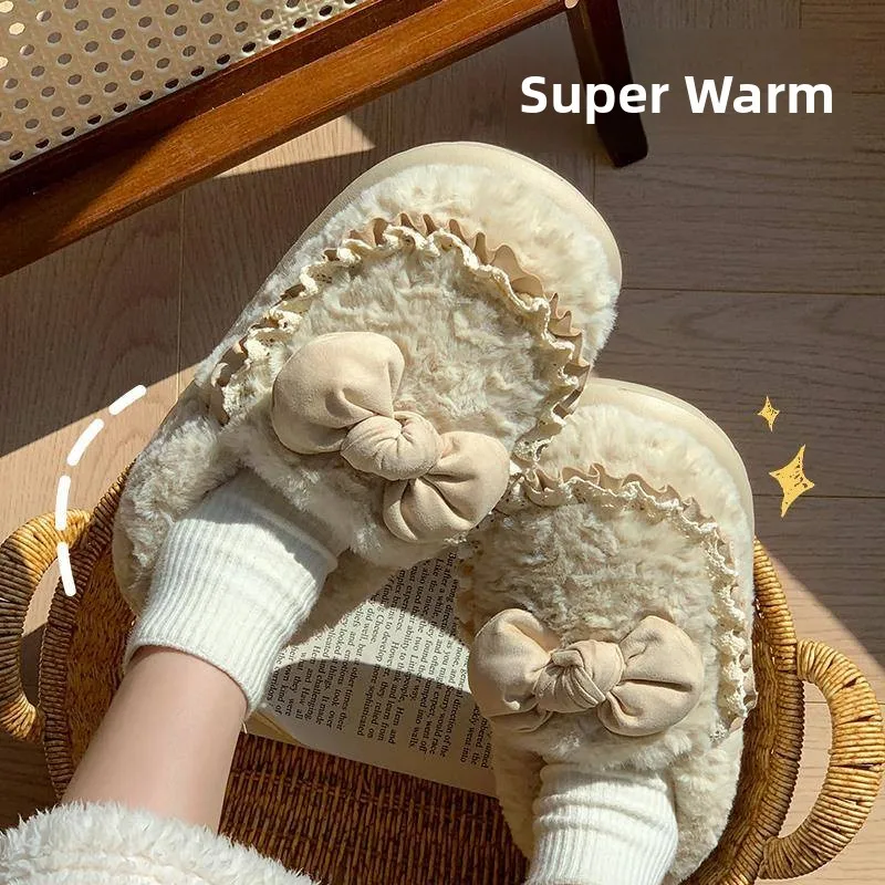 Cute Knot Cotton Slippers Women's Autumn Winter 2025 New Outdoor Plush Warm Indoor Home Full Cover Heel Slippers
Cute Knot Cotton Slippers Women's Autumn Winter 2025 New Outdoor Plush Warm Indoor Home Full Cover Heel Slippers