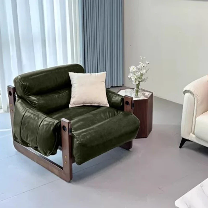 Comfortable Single Sofa Chair Simple Wood Recliner Lazy Sofa Chair Reading Loveseat Fauteuil Salon Maison Home Furniture
Comfortable Single Sofa Chair Simple Wood Recliner Lazy Sofa Chair Reading Loveseat Fauteuil Salon Maison Home Furniture