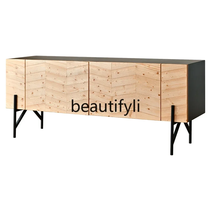 TV cabinet French retro black solid wood parquet locker Nordic modern high audio-visual side cabinet
TV cabinet French retro black solid wood parquet locker Nordic modern high audio-visual side cabinet