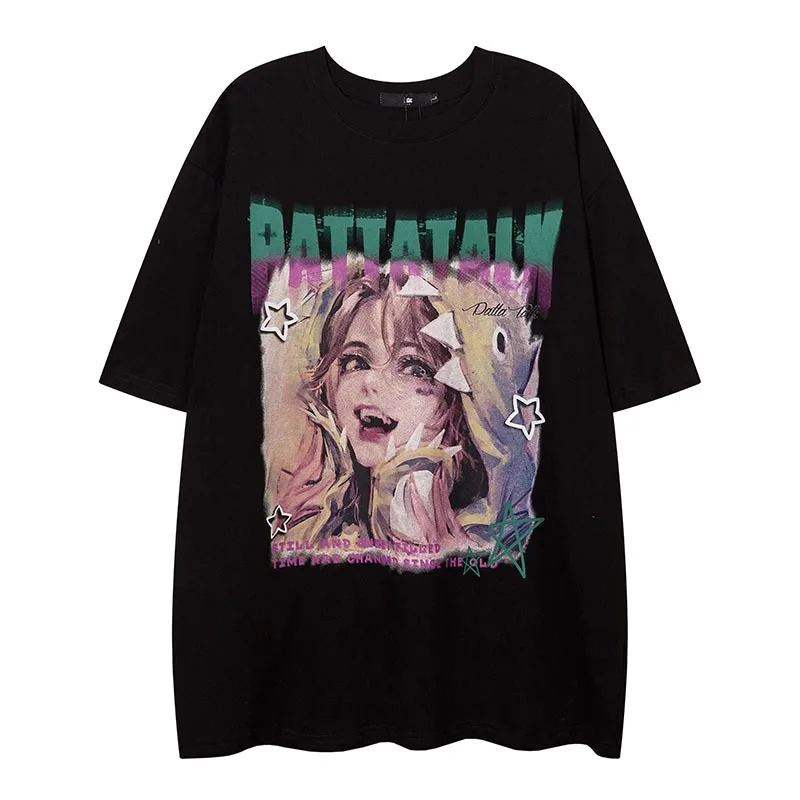 Summer fashion portrait print short-sleeved T-shirt male summer high street American retro half-sleeved top cotton T-shirt
Summer fashion portrait print short-sleeved T-shirt male summer high street American retro half-sleeved top cotton T-shirt