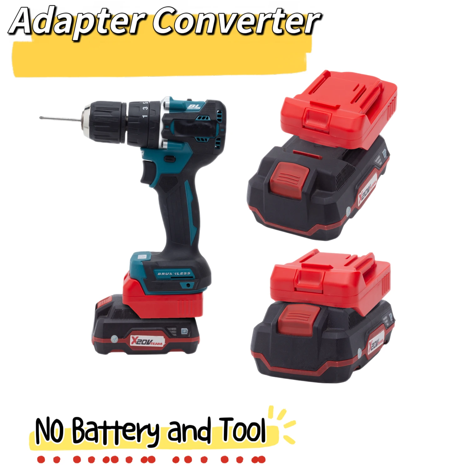 Power Tool Accessories For Lidl Parkside X20V Li-Ion Battery To for Makita 18V Li-Ion Tool Battery Adapter 5PCS (NO Battery)
Power Tool Accessories For Lidl Parkside X20V Li-Ion Battery To for Makita 18V Li-Ion Tool Battery Adapter 5PCS (NO Battery)