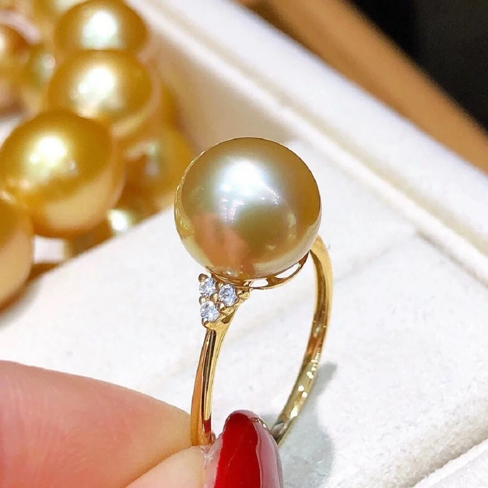 Открытое кольцо из натурального жемчуга AAAA + 10-11 мм из золота Южного моря с круглым жемчугом 925s
Открытое кольцо из натурального жемчуга AAAA + 10-11 мм из золота Южного моря с круглым жемчугом 925s