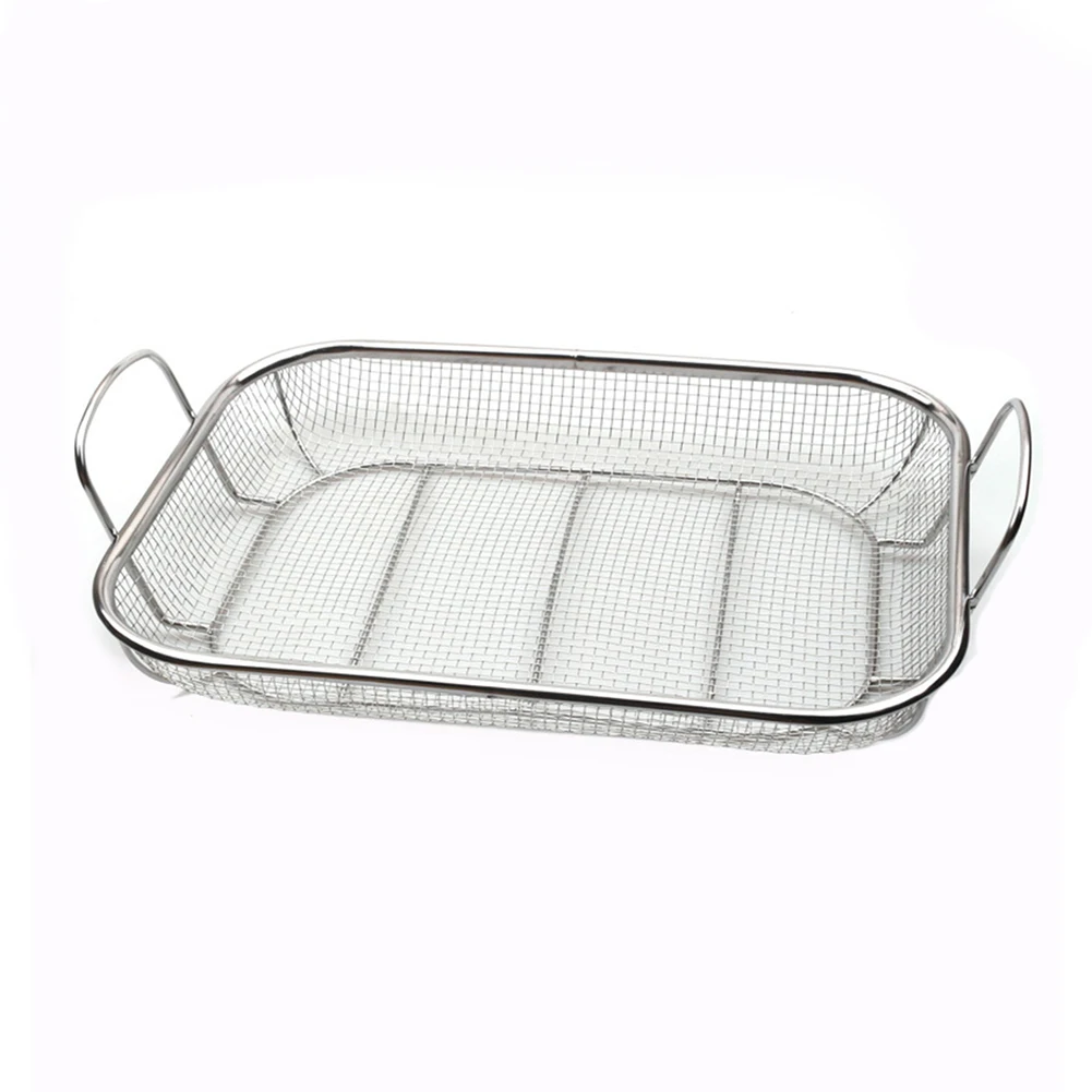 Basket For BBQ, Fruits Veggies With Handle Stainless Steel Square Multifunctional Basket 42.5*28*10.5cm For Kitchen And Barbecue
Basket For BBQ, Fruits Veggies With Handle Stainless Steel Square Multifunctional Basket 42.5*28*10.5cm For Kitchen And Barbecue