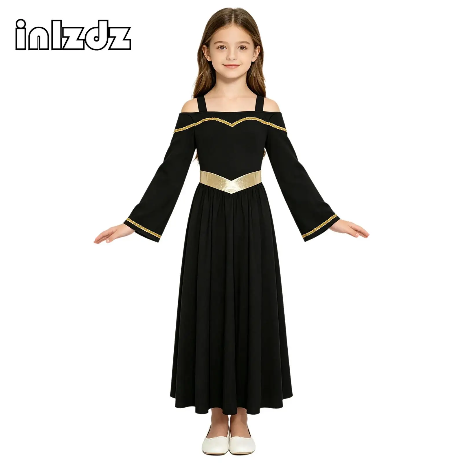 Kids Girls Greek Aphrodite Halloween Costume Angle Cold Shoulder Maxi Toga Dress Church Worship Pray Choir Performance Dress
Kids Girls Greek Aphrodite Halloween Costume Angle Cold Shoulder Maxi Toga Dress Church Worship Pray Choir Performance Dress