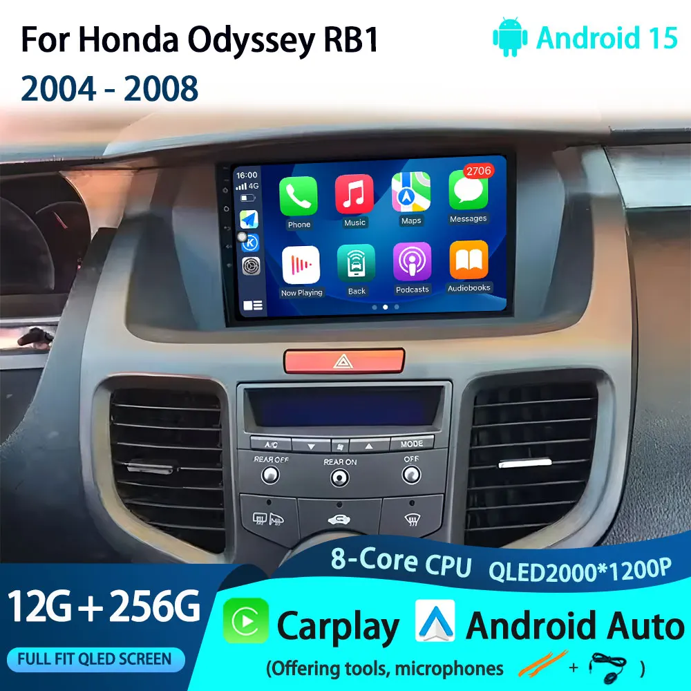 Для Honda Odyssey RB1 2004-2008 Android 15 Автомобильный радиоприемник Авто мультимедийный видеоплеер Навигация Стерео GPS DSP No 2 Din
Для Honda Odyssey RB1 2004-2008 Android 15 Автомобильный радиоприемник Авто мультимедийный видеоплеер Навигация Стерео GPS DSP No 2 Din