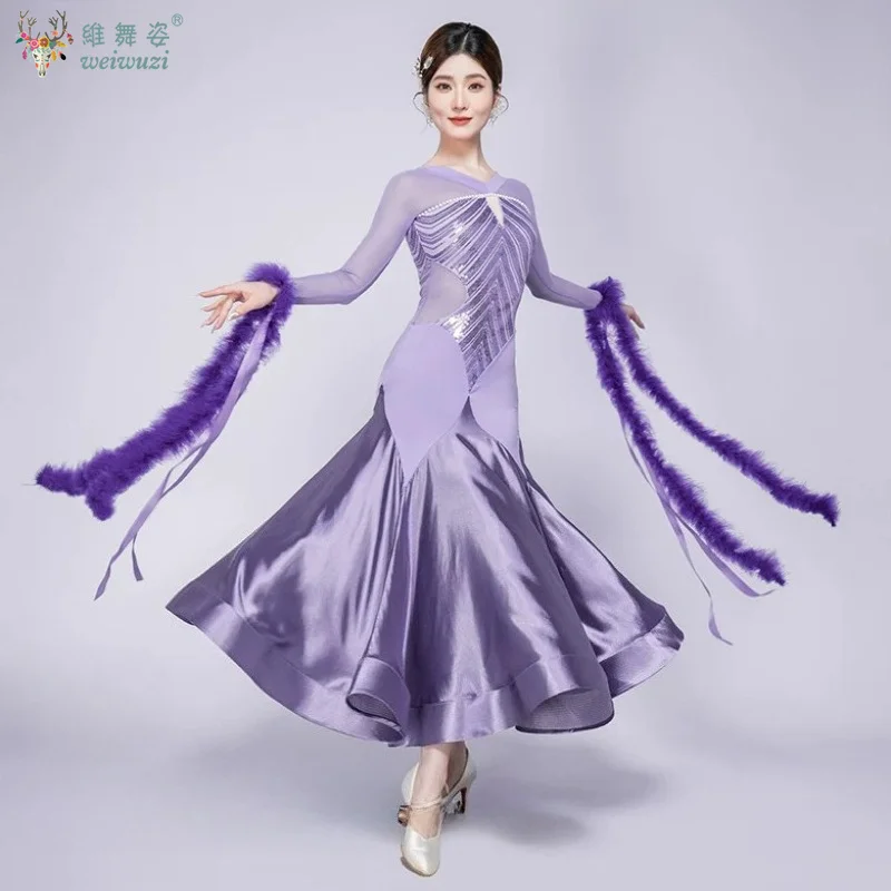 Ballroom Dance Competition Dresses Women Simple Style sequin Waltz Performance Professional Clothing Adult Ballroom Dance Dress
Ballroom Dance Competition Dresses Women Simple Style sequin Waltz Performance Professional Clothing Adult Ballroom Dance Dress