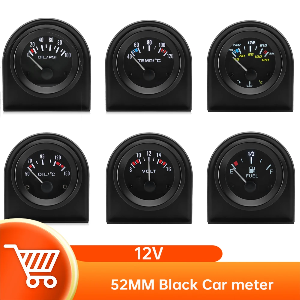 52MM Volt Meter Water Temp Oil Temp Gauge Oil Press Gauge Fuel Level Gauge Car Meter with White backlight
52MM Volt Meter Water Temp Oil Temp Gauge Oil Press Gauge Fuel Level Gauge Car Meter with White backlight
