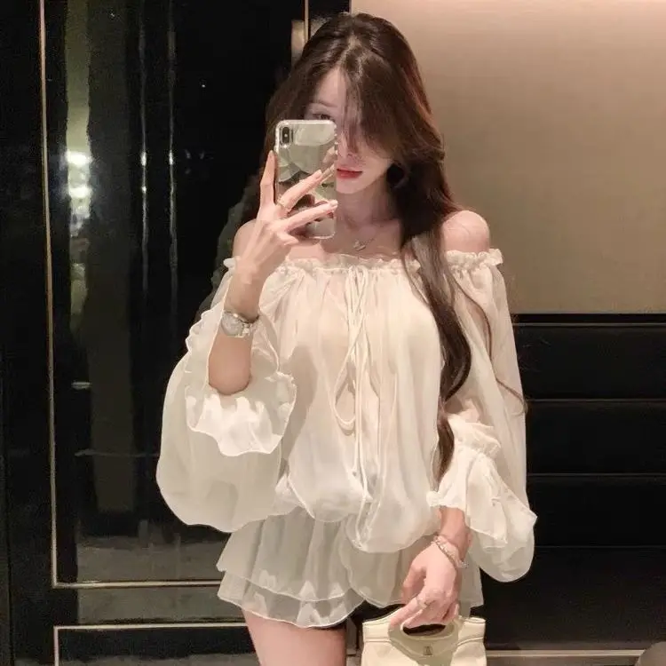 Ele French Sle одно плечо irt женский весенний топ Pure Desire уникальный красивый топ с кружевной отделкой свободного покроя длинный све
Ele French Sle одно плечо irt женский весенний топ Pure Desire уникальный красивый топ с кружевной отделкой свободного покроя длинный све