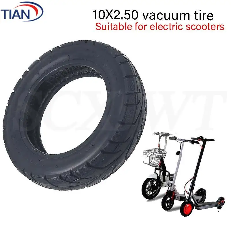 10 Inch Tubeless Tire 10x2 50 for Electric Scooter Outer Rubber Tire Suitable for Offroad Skateboard Replacement Use
10 Inch Tubeless Tire 10x2 50 for Electric Scooter Outer Rubber Tire Suitable for Offroad Skateboard Replacement Use