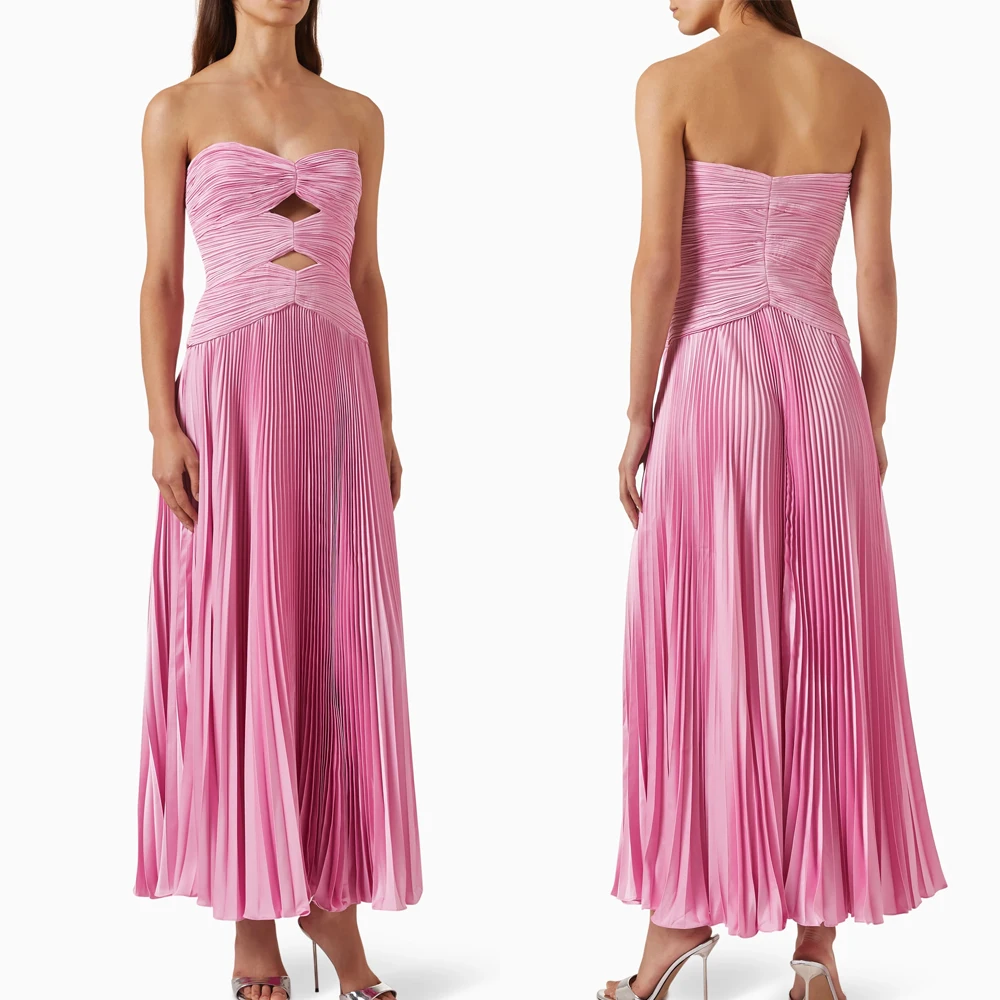Customized Sexy Pleated Midi Dress A-Line Evening Dresses Sleeveless Formal Prom Gown Exquisite High Quality Party Gowns Women
Customized Sexy Pleated Midi Dress A-Line Evening Dresses Sleeveless Formal Prom Gown Exquisite High Quality Party Gowns Women