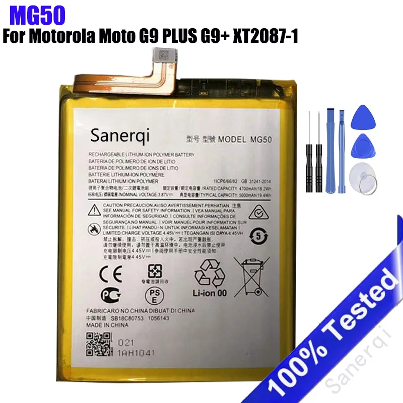 Аккумулятор MG50 5000 мАч для Motorola Moto G9 PLUS G9 + XT2087-1, аккумуляторы для телефонов + инструменты
Аккумулятор MG50 5000 мАч для Motorola Moto G9 PLUS G9 + XT2087-1, аккумуляторы для телефонов + инструменты