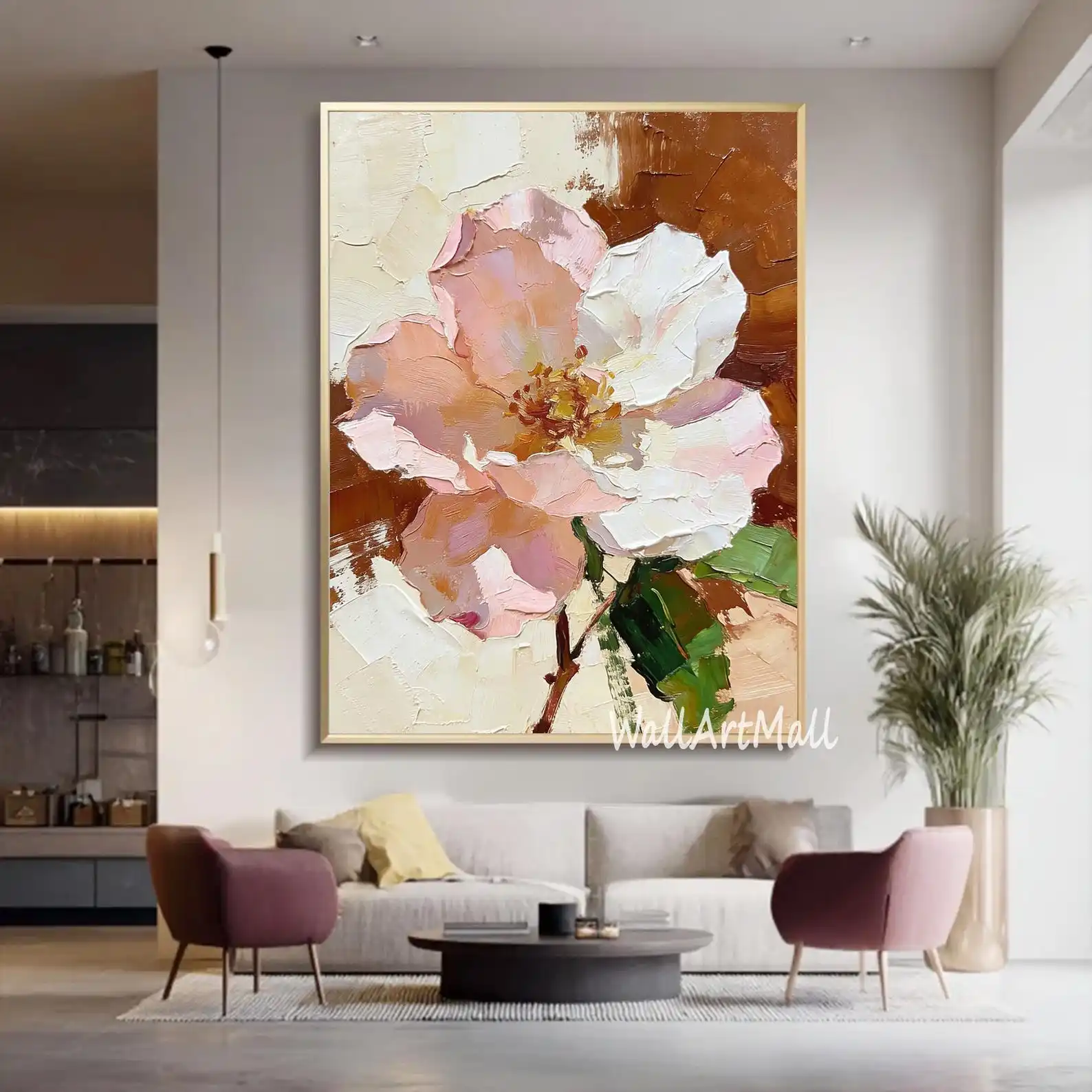 Mhemyo Original Thick-Painted Floral Oil Painting Pink Brown Abstract Hand Painted Bouquet Art Expressive Texture For Home Decor
Mhemyo Original Thick-Painted Floral Oil Painting Pink Brown Abstract Hand Painted Bouquet Art Expressive Texture For Home Decor