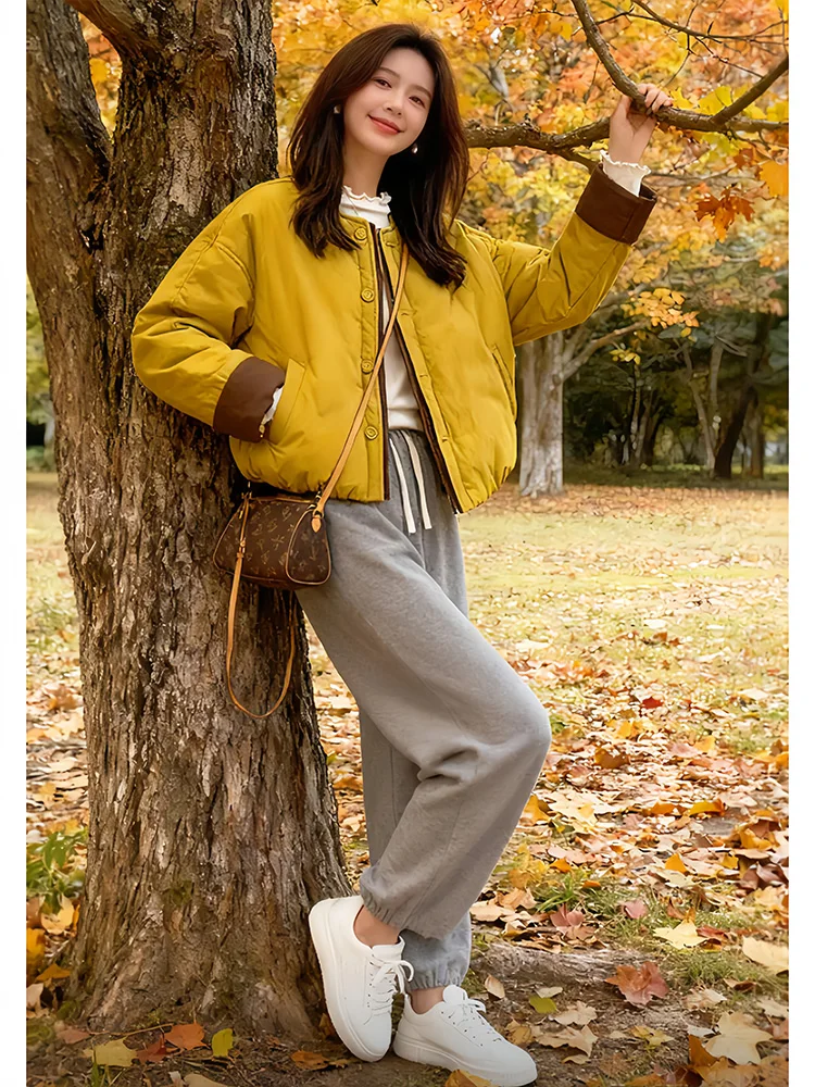Loose Women's down Cotton Jaet 2026 Winter New Sle Lazin Faion Color Blo Small Size Baseball Coat Thiened Long S...
Loose Women's down Cotton Jaet 2026 Winter New Sle Lazin Faion Color Blo Small Size Baseball Coat Thiened Long S...