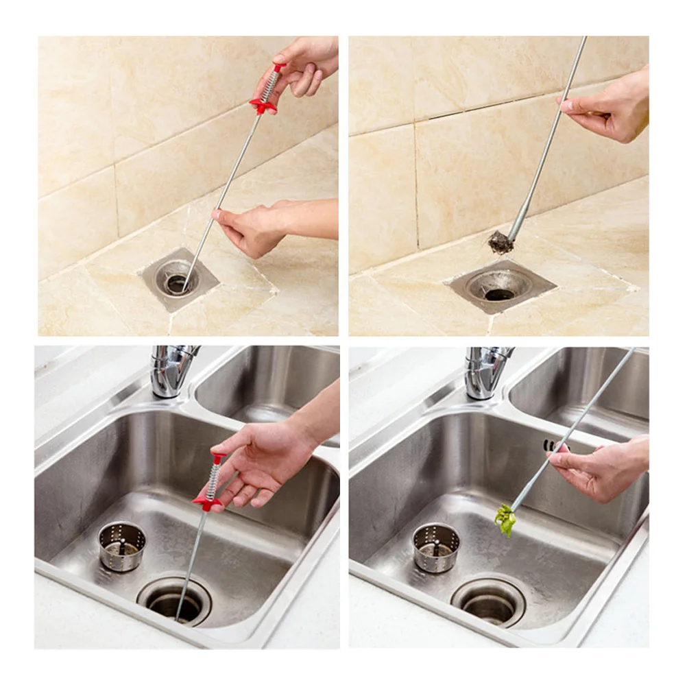 60CM Drain Cleaning Extractor Steel Wire Sink Clog Remover Hair Blockage Kitchen Bath Tub Dredging Tool Household Solution
60CM Drain Cleaning Extractor Steel Wire Sink Clog Remover Hair Blockage Kitchen Bath Tub Dredging Tool Household Solution