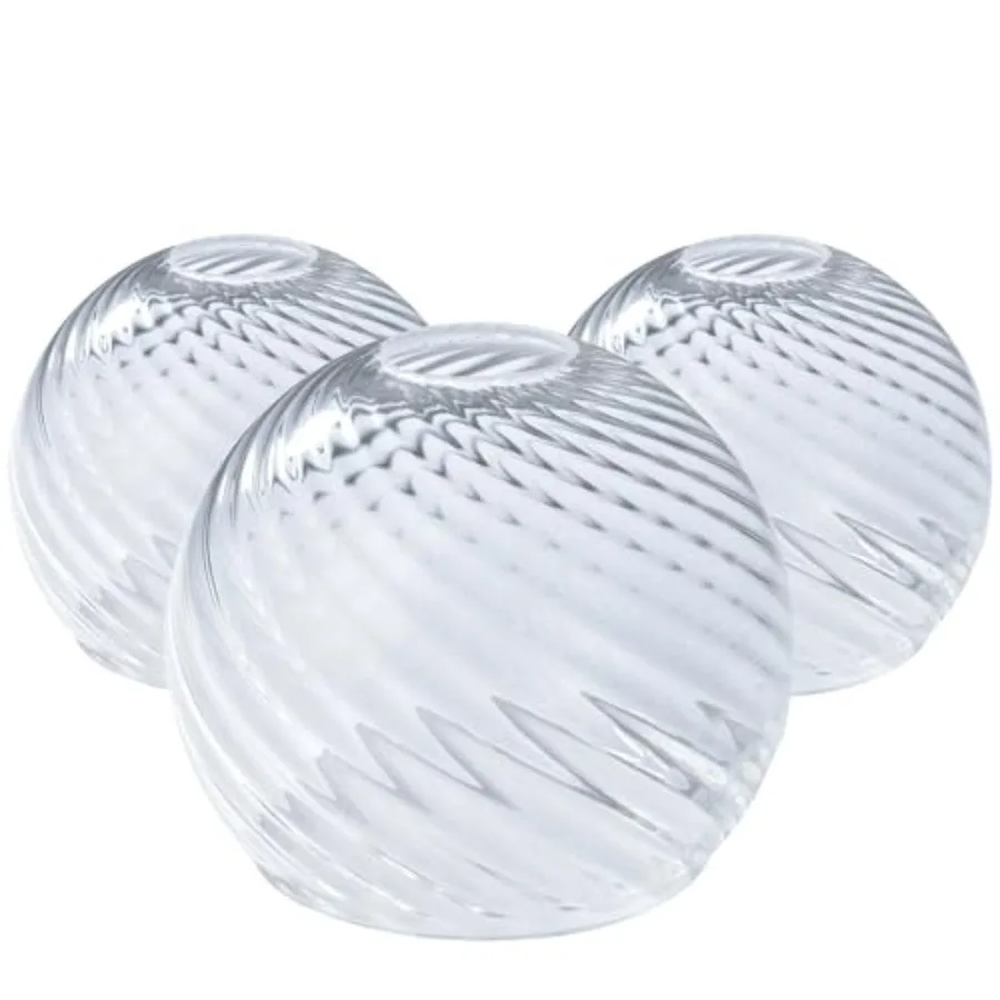 3 Pcs Ripple Fitter Opening Lighting Fixture Globe Replacements, E2 Base 1-5/8 Fitter, Globe Cover for Ceilg Wall Fixtures Lamp
3 Pcs Ripple Fitter Opening Lighting Fixture Globe Replacements, E2 Base 1-5/8 Fitter, Globe Cover for Ceilg Wall Fixtures Lamp