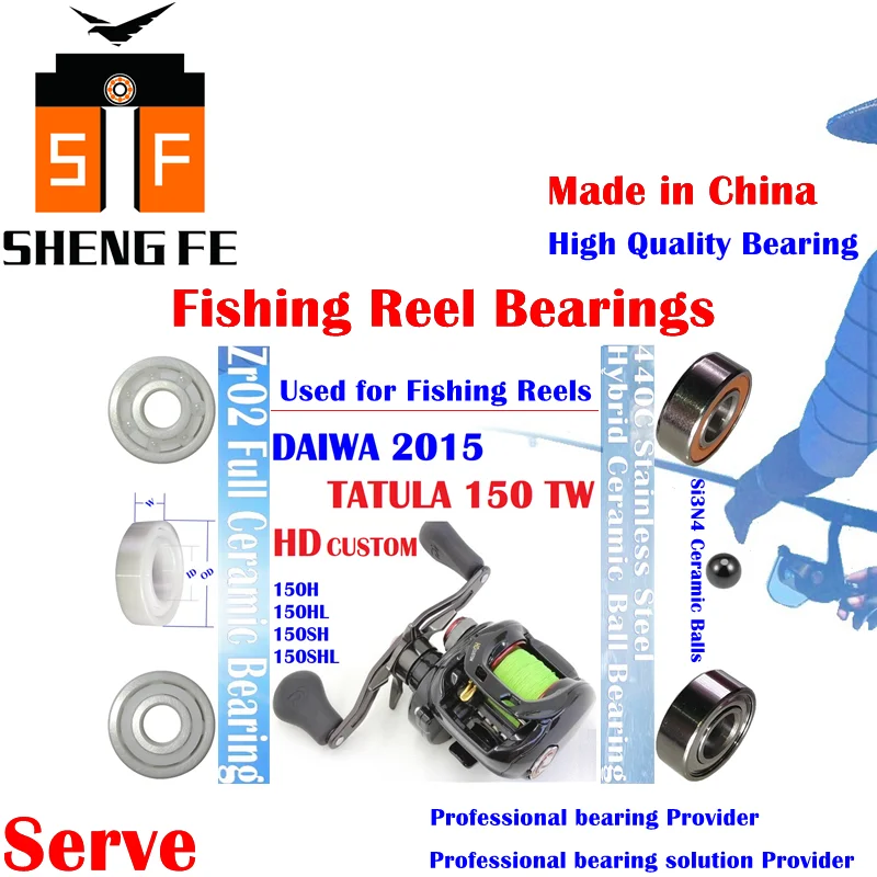 Ceramic Bearings For 2015 DAIWA TATULA HD 150(150H/150HL/150SH/150SHL) Serise Baitcasting Fishing Reels |Ball Bearings
Ceramic Bearings For 2015 DAIWA TATULA HD 150(150H/150HL/150SH/150SHL) Serise Baitcasting Fishing Reels |Ball Bearings