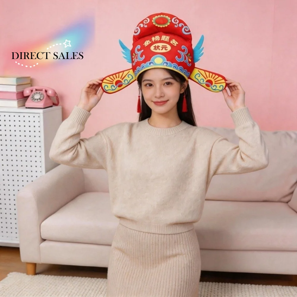 Celebration Ancient Zhuang Yuan Hat Adjustable Tassel Photo Prop Headgear Novelty Costume Accessory Scorer Hat Gifts
Celebration Ancient Zhuang Yuan Hat Adjustable Tassel Photo Prop Headgear Novelty Costume Accessory Scorer Hat Gifts
