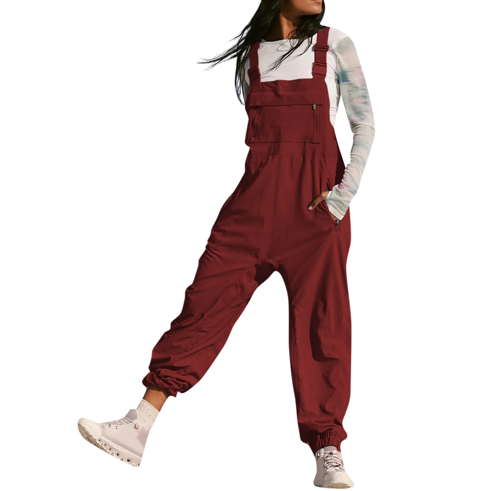2025 European and American women's workwear overalls fashionable and casual leg binding jumpsuit for women
2025 European and American women's workwear overalls fashionable and casual leg binding jumpsuit for women