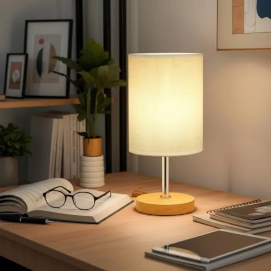 Small Table Lamp for Bedroom, Bedside Lamp with 3000K Warm LED Bulb Included, Nightstand Lamp for Living Room Office Dorm Room,
Small Table Lamp for Bedroom, Bedside Lamp with 3000K Warm LED Bulb Included, Nightstand Lamp for Living Room Office Dorm Room,