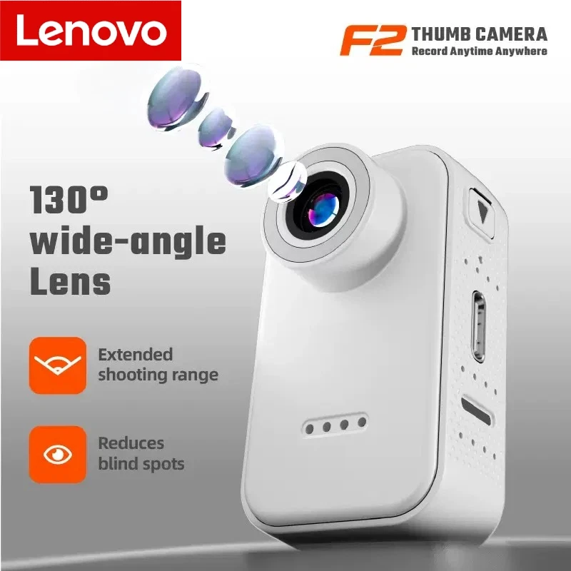 Lenovo F2 Thumb Camera 1080P HD 130 Degree Wide Angle Mini Camera IPS Screen 25g Portable Pocket Camera For Daily Life Recording
Lenovo F2 Thumb Camera 1080P HD 130 Degree Wide Angle Mini Camera IPS Screen 25g Portable Pocket Camera For Daily Life Recording