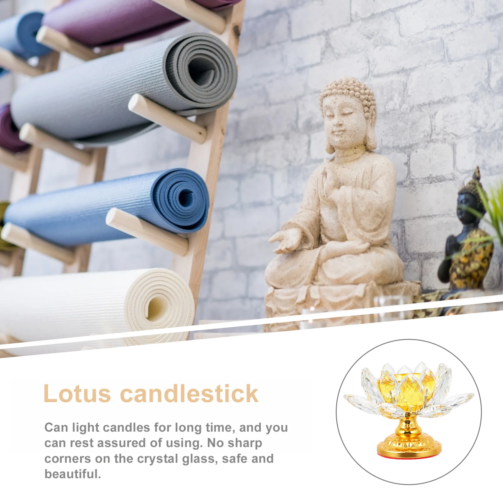 Lotus Crystal Stand Thickened Glass Copper Alloy Candlestick Home Decoration Buddha Supply Temple Holder
Lotus Crystal Stand Thickened Glass Copper Alloy Candlestick Home Decoration Buddha Supply Temple Holder