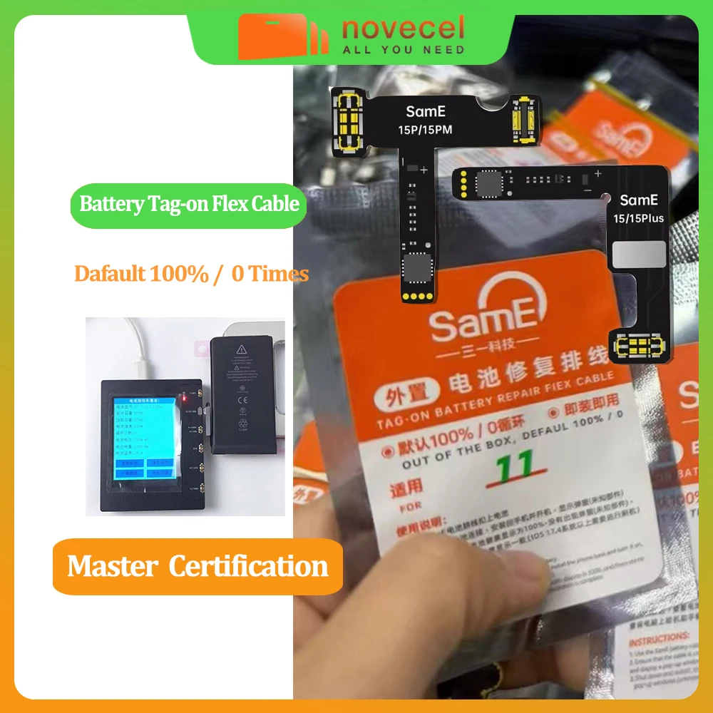 5pc SamE Pre-Programmed Battery Tag On Flex Cable For iPhone 15 14 13 12 11 Pro Max SE3 Repair Tools Solve Pop Up Error Warning
5pc SamE Pre-Programmed Battery Tag On Flex Cable For iPhone 15 14 13 12 11 Pro Max SE3 Repair Tools Solve Pop Up Error Warning