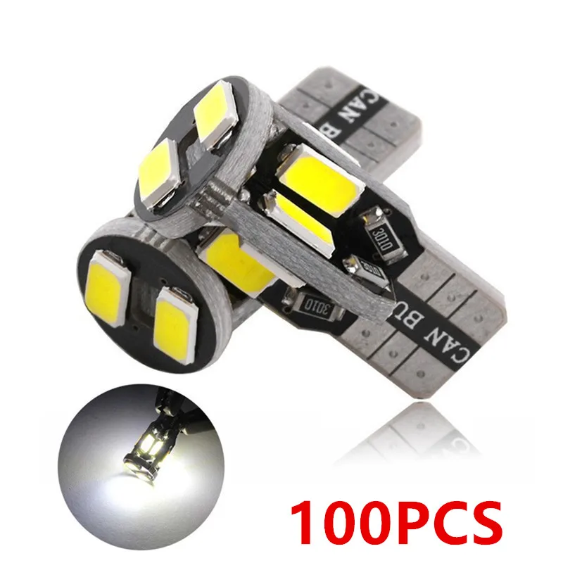 100PCS T10 W5W 194 LED CANBUS Bulb 5630/10smd 12V Car Interior Reading Lamp Clearance Lights License Plate Bulbs Dome Signal
100PCS T10 W5W 194 LED CANBUS Bulb 5630/10smd 12V Car Interior Reading Lamp Clearance Lights License Plate Bulbs Dome Signal