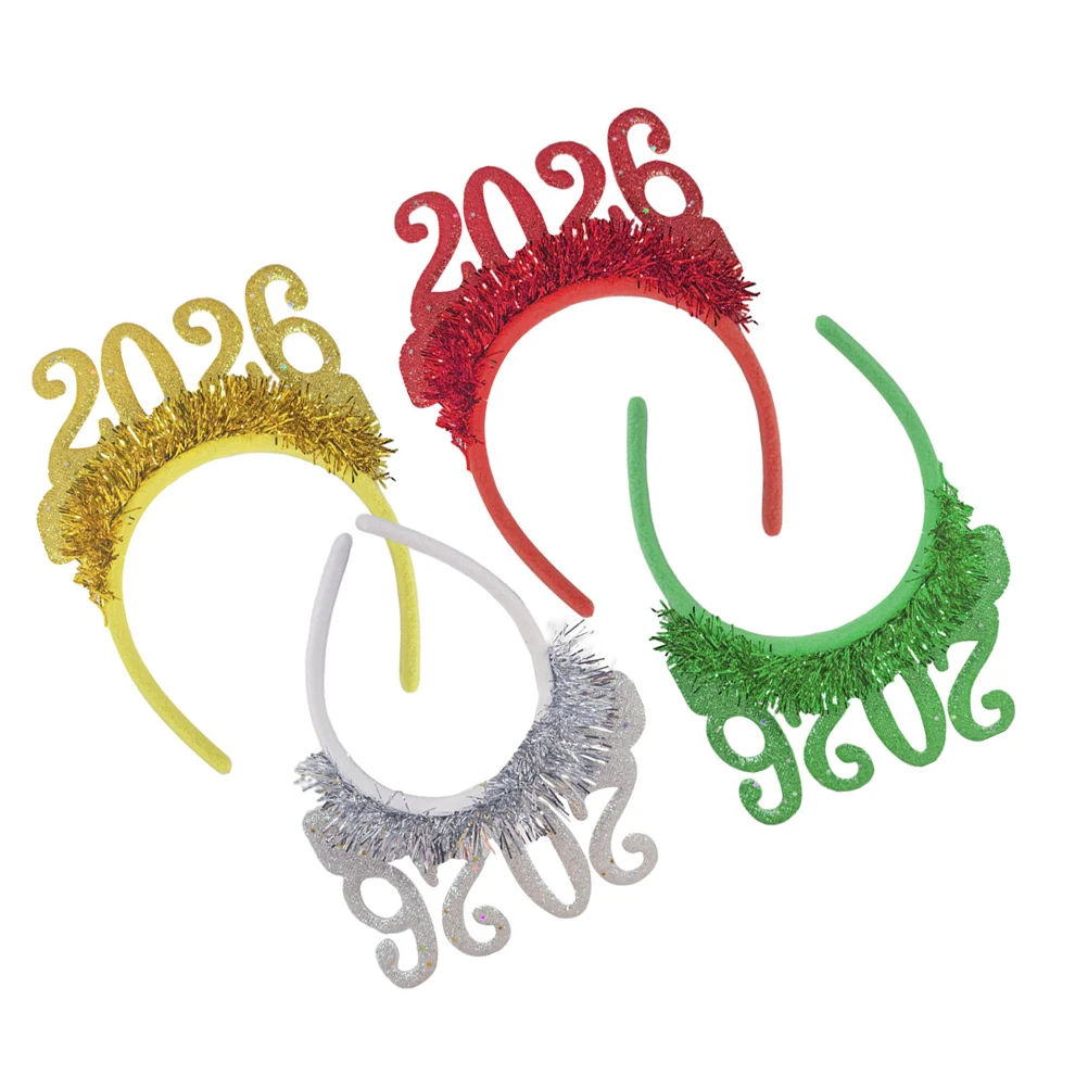 4Pcs New Year Headband 2026 Glitter Sequin Hair Hoop Holiday Party Hairband Festive Accessories Holiday Headwear for Women
4Pcs New Year Headband 2026 Glitter Sequin Hair Hoop Holiday Party Hairband Festive Accessories Holiday Headwear for Women