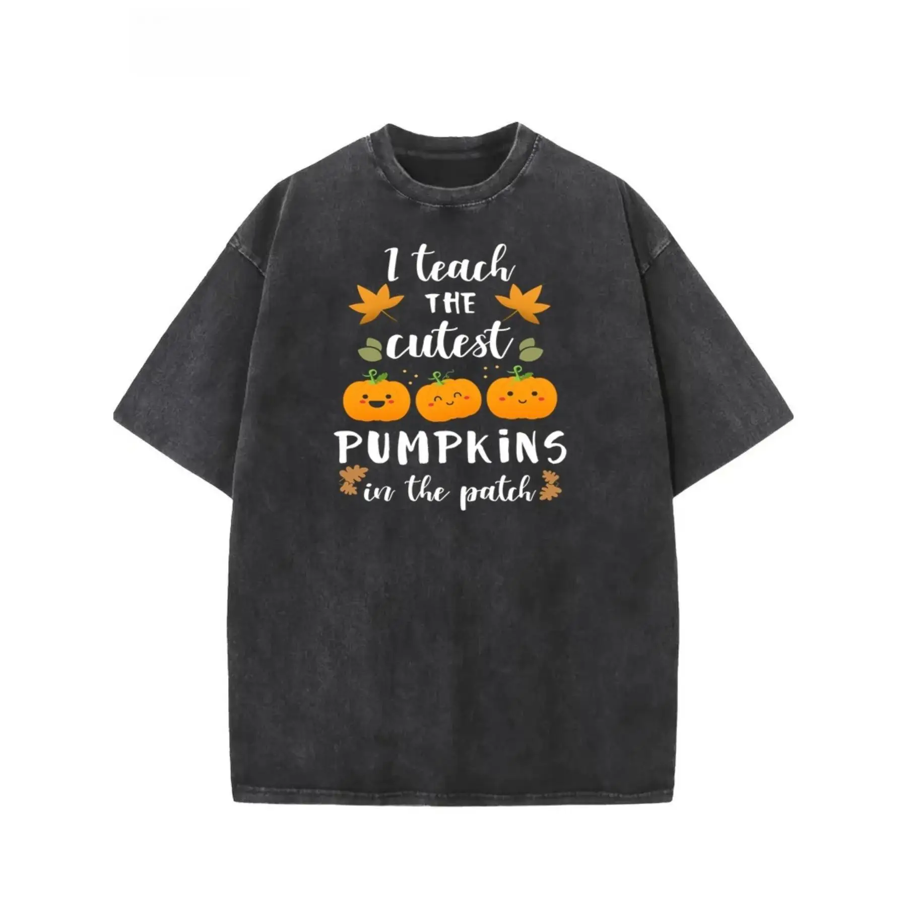 Women's Teacher T-shirt, Cute Pumpkin Graphic Print Tops, Funny "I Teach the Cutest Pumpkins" Tee for Autumn Fall 
Women's Teacher T-shirt, Cute Pumpkin Graphic Print Tops, Funny "I Teach the Cutest Pumpkins" Tee for Autumn Fall