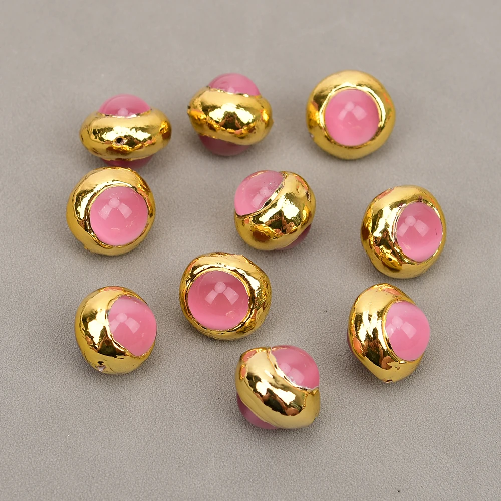 APDGG 10Pcs 20mm Natural Pink Rose Quartz Gold Edge Metal Bezel Loose Beads Connector Beads For Pearl Necklace Jewelry DIY
APDGG 10Pcs 20mm Natural Pink Rose Quartz Gold Edge Metal Bezel Loose Beads Connector Beads For Pearl Necklace Jewelry DIY
