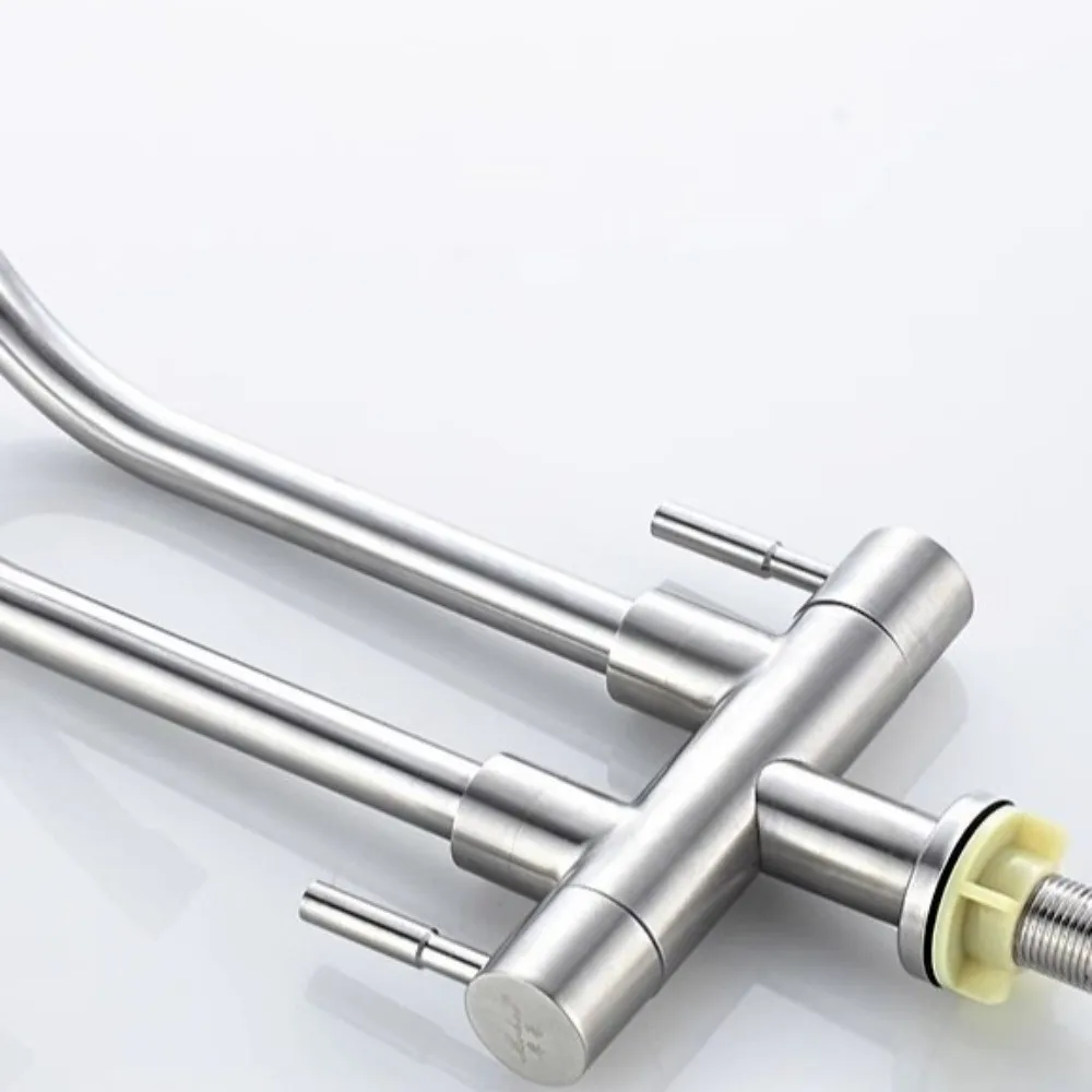 Смеситель для раковины с двойной головкой из нержавеющей стали 304, многофункциональный смеситель 2 в 1, установленный на столбе, 360 ° Поворотный удобный кухонный смеситель для воды
Смеситель для раковины с двойной головкой из нержавеющей стали 304, многофункциональный смеситель 2 в 1, установленный на столбе, 360 ° Поворотный удобный кухонный смеситель для воды