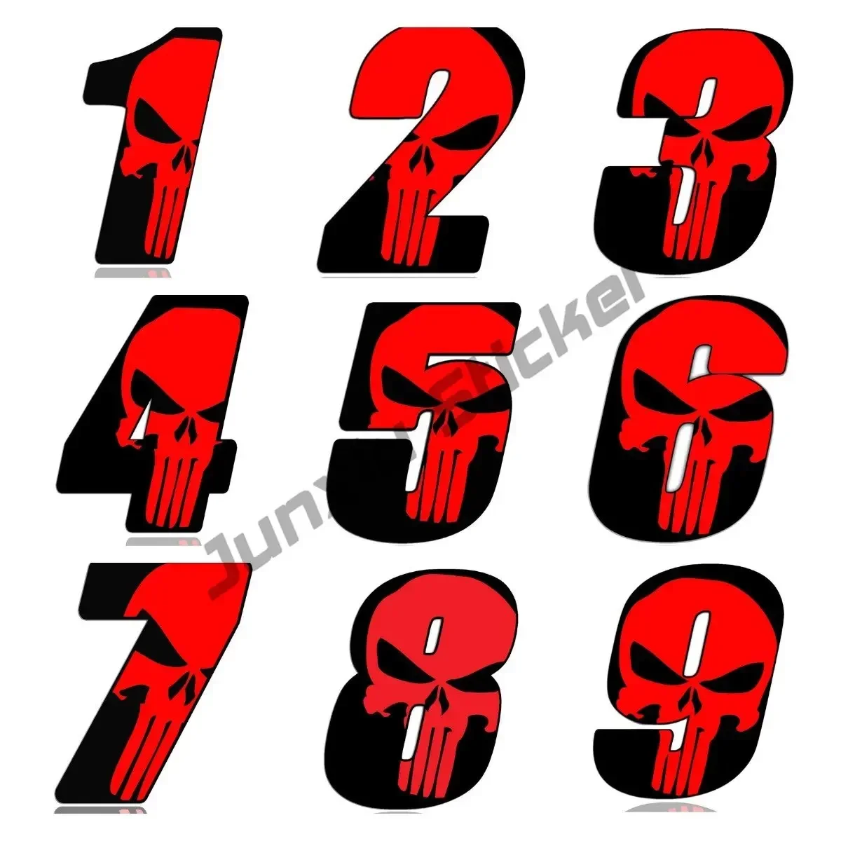 Racing1-9 Car Number Design Decoration Motorcycle, Car, Bicycle Decoration Skull Accessories Sticker PVC Waterproof Decor
Racing1-9 Car Number Design Decoration Motorcycle, Car, Bicycle Decoration Skull Accessories Sticker PVC Waterproof Decor