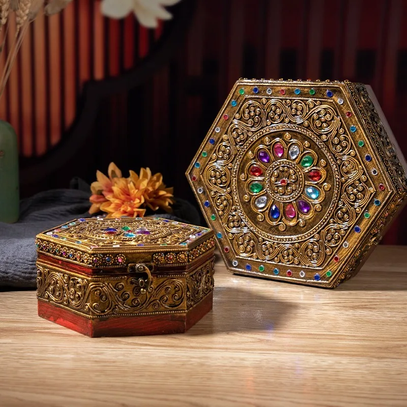 Thai Wooden Jewelry Box Storage Canister - Thai-Style Glass Storage Box for Home, Living Room, Dining Room, and Coffee Table
Thai Wooden Jewelry Box Storage Canister - Thai-Style Glass Storage Box for Home, Living Room, Dining Room, and Coffee Table