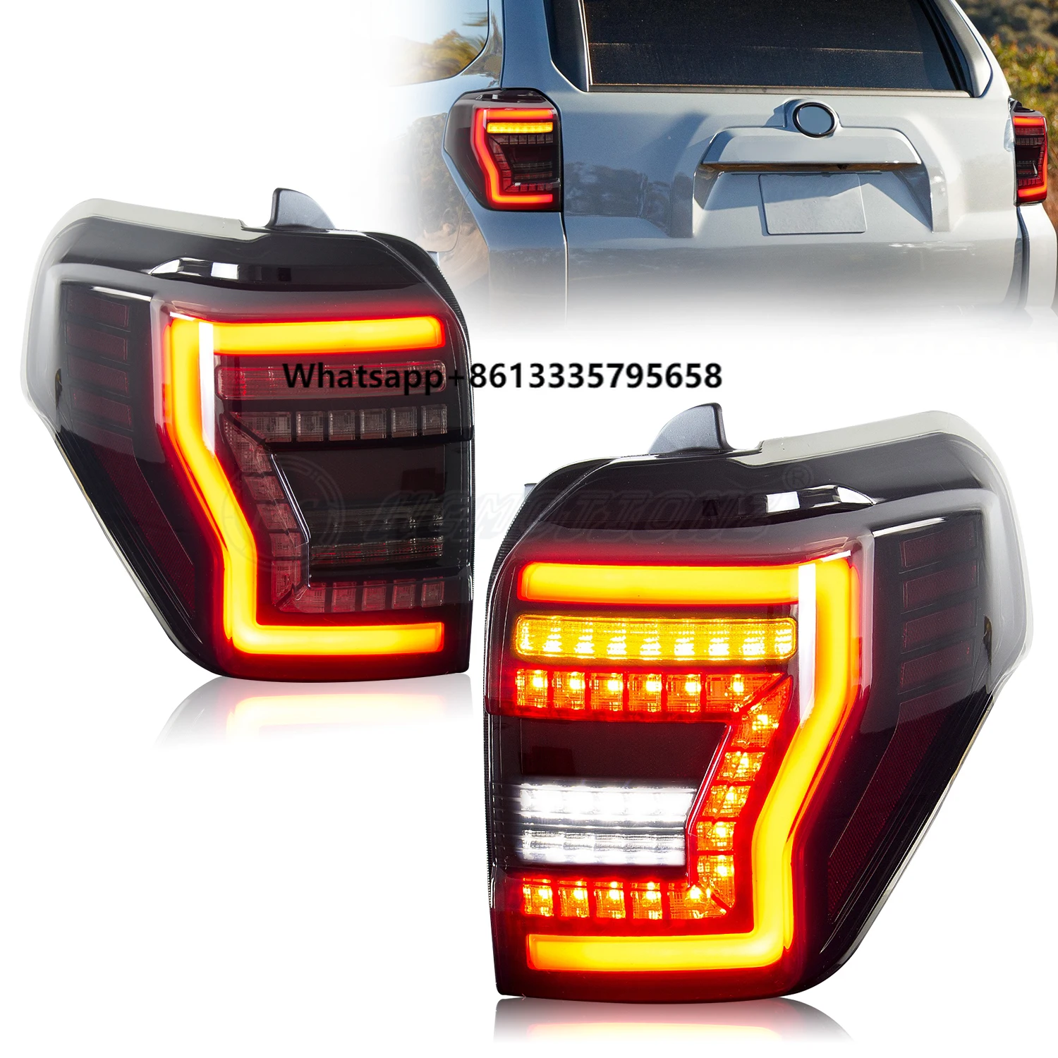 HCMOTIONZ Factory High Quality Rear Lamps Car Accessories 2010-2021 DRL Start up Animation LED Tail Lights for 4Runner
HCMOTIONZ Factory High Quality Rear Lamps Car Accessories 2010-2021 DRL Start up Animation LED Tail Lights for 4Runner