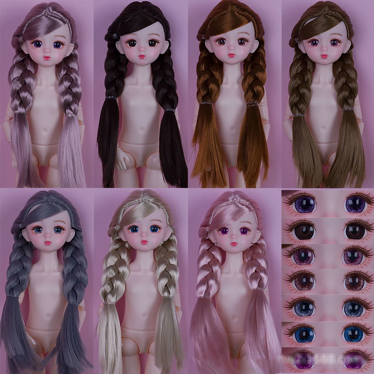 1/6 Babi Princess Doll Cute Round Face 3D Realistic Eye Joint Moveable 30cm BJD Female Figure Head+Body Accessories Dress Up Toy
1/6 Babi Princess Doll Cute Round Face 3D Realistic Eye Joint Moveable 30cm BJD Female Figure Head+Body Accessories Dress Up Toy