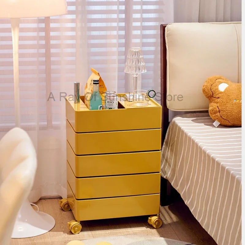 Rolling Bedside Table with Storage Cabinet Living Room Cabinet Multi Layer Storage for Snacks Cosmetic
Rolling Bedside Table with Storage Cabinet Living Room Cabinet Multi Layer Storage for Snacks Cosmetic