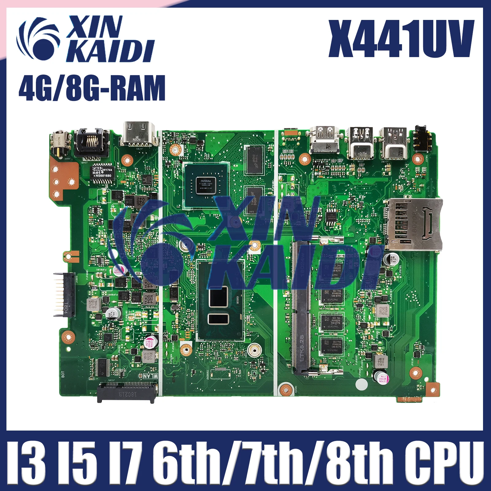 X441U Mainboard For ASUS X441UV X441UBR F441U A441U X441UVK X441UB Laptop Motherboard I3 I5 I7 6th/7th/8th 4G/8G-RAM 920MX
X441U Mainboard For ASUS X441UV X441UBR F441U A441U X441UVK X441UB Laptop Motherboard I3 I5 I7 6th/7th/8th 4G/8G-RAM 920MX