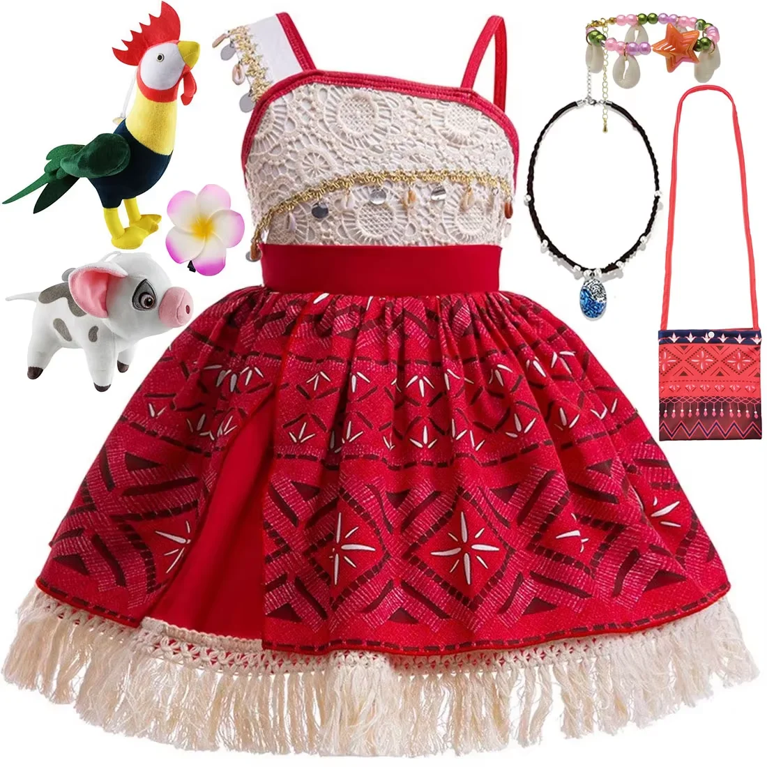 New Moana Princess Dress For Girl Summer Girls Cosplay Moana Sleeveless Sling Puffy Princess Dress Birthday Party Clothes Set
New Moana Princess Dress For Girl Summer Girls Cosplay Moana Sleeveless Sling Puffy Princess Dress Birthday Party Clothes Set