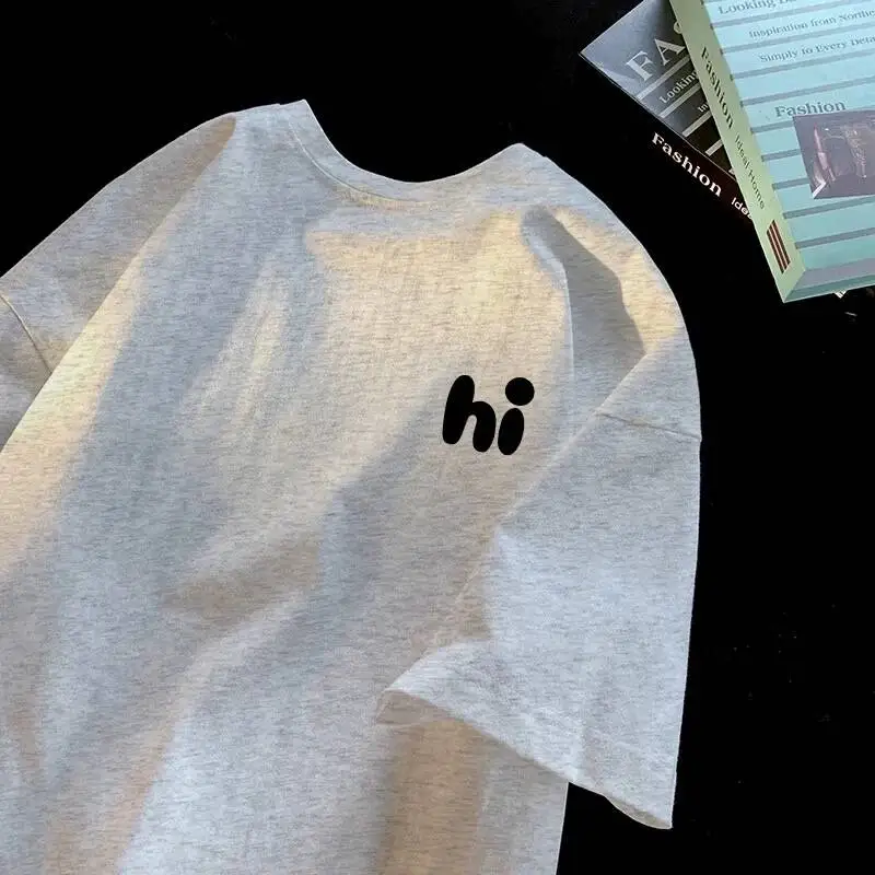 Heavyweight Pure Cotton Summer ort Sve T-irt ex Loose Versatile Faionable Summer Wear UV Protection UPF30+
Heavyweight Pure Cotton Summer ort Sve T-irt ex Loose Versatile Faionable Summer Wear UV Protection UPF30+